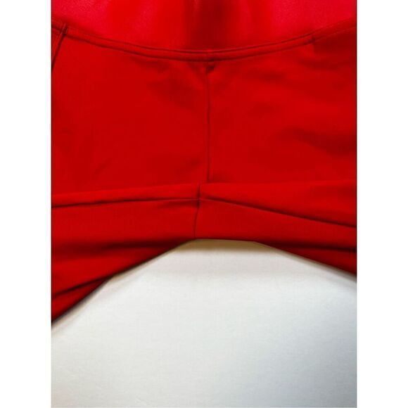 Adidas x Stella McCartney Red Crop Leggings Logos Climalite Size Extra Small EUC - Picture 6 of 11